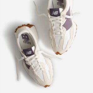 New Balance White and Purple Sneakers